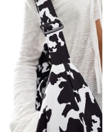 XL bumbag in black and white cow print