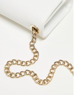 Valentino Divina foldover tassel detail cross body bag in white