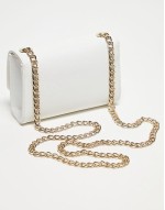 Valentino Divina foldover tassel detail cross body bag in white