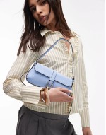 Sophia western buckle shoulder bag in light blue