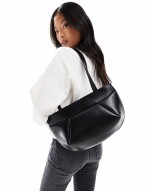 Huge Discount shoulder bag with seam detail in black