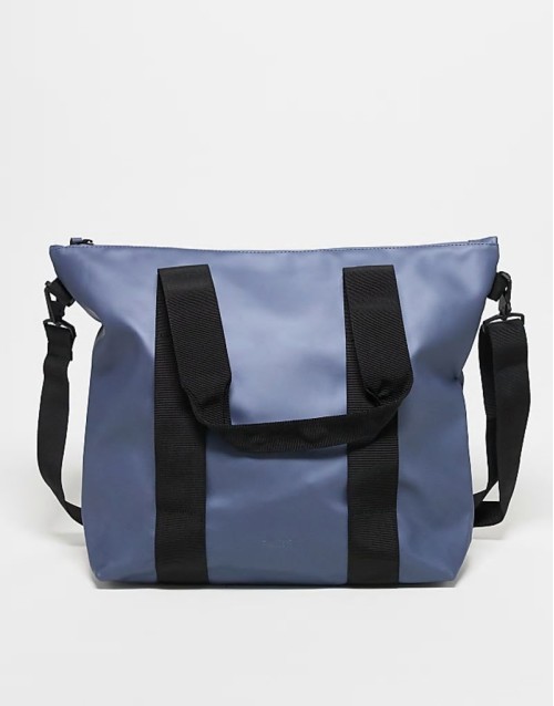 14160 waterproof mini tote bag in shiny blue