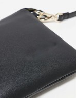 Valentino jasmin large wristlet clutch bag in black
