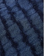 crafted braided fringing denim tote bag in midwash blue