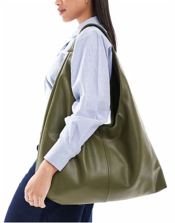 slouchy shopper bag in khaki
