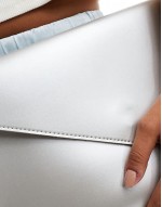 PASQ envelope clutch bag in silver