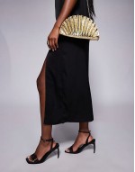 metallic pleated clutch bag gold